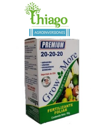 Sugerencia: GROW MORE 20 – 20 – 20 PREMIUM X KG