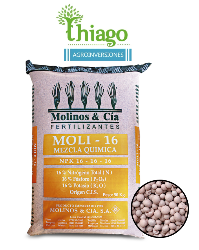 Sugerencia: MOLI- 16 X 50KG