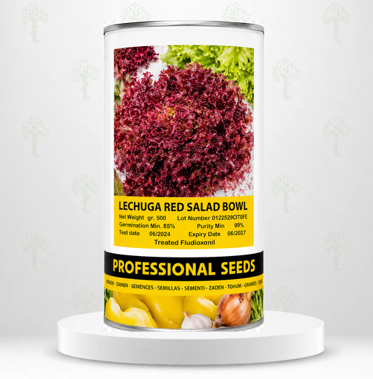 SEMILLA DE LECHUGA RED SALAD BOWL X 500 GR